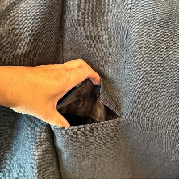 Lauren Ralph Lauren Mens Blazer Sport Coat Two Button Jacket Wool Size 44R Gray - Picture 6 of 14
